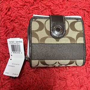 Coach Signature Compact Wallet